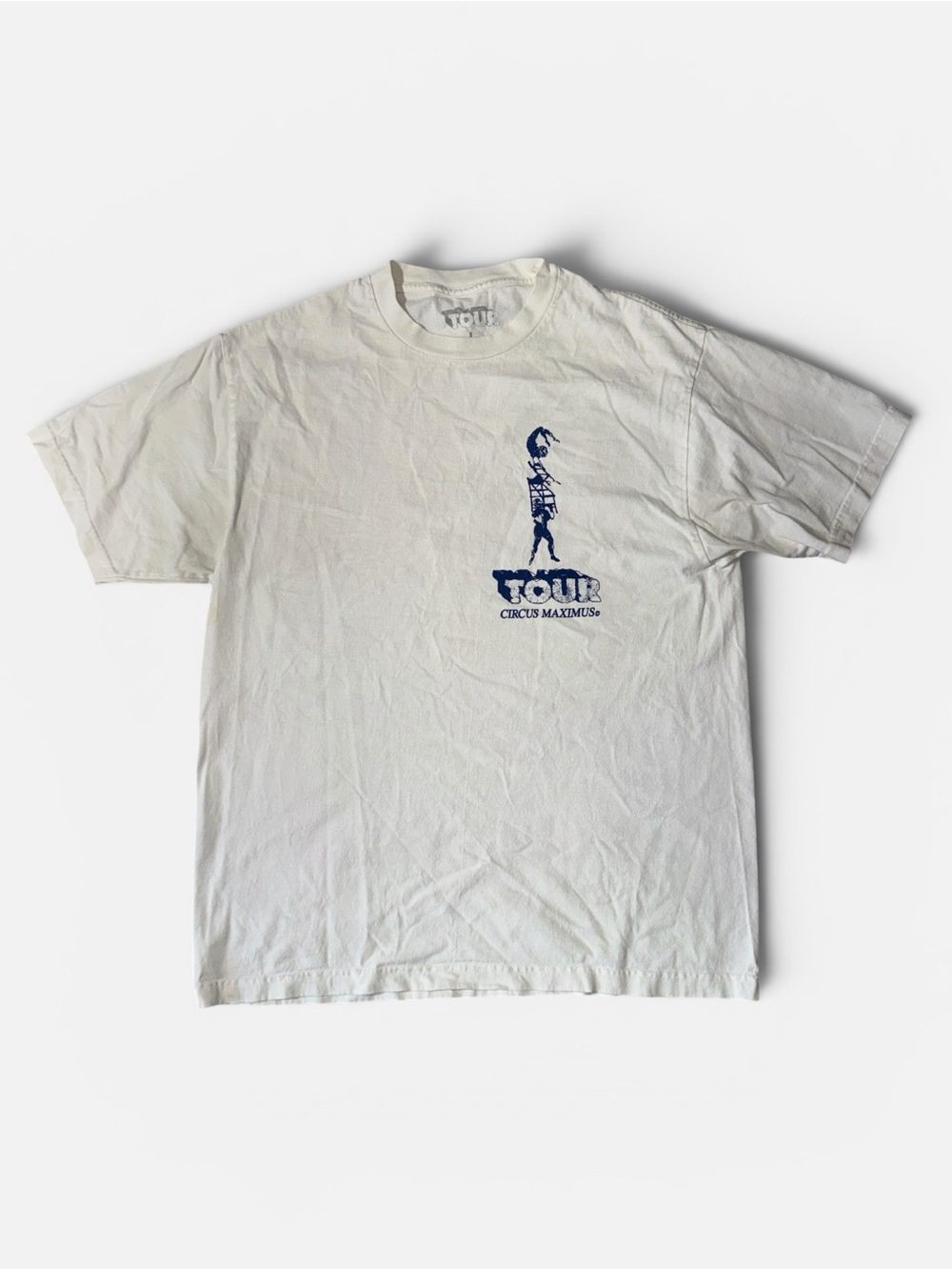 Travis Scott mens L Large white 2024 Utopia Chicago tour concert t-shirt EUC